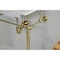 Kingston Brass 24Inch Console Sink with Brass Legs 4Inch, 3 Hole, WhiteBrushed Brass KVPB24187W4BB - alternate 2